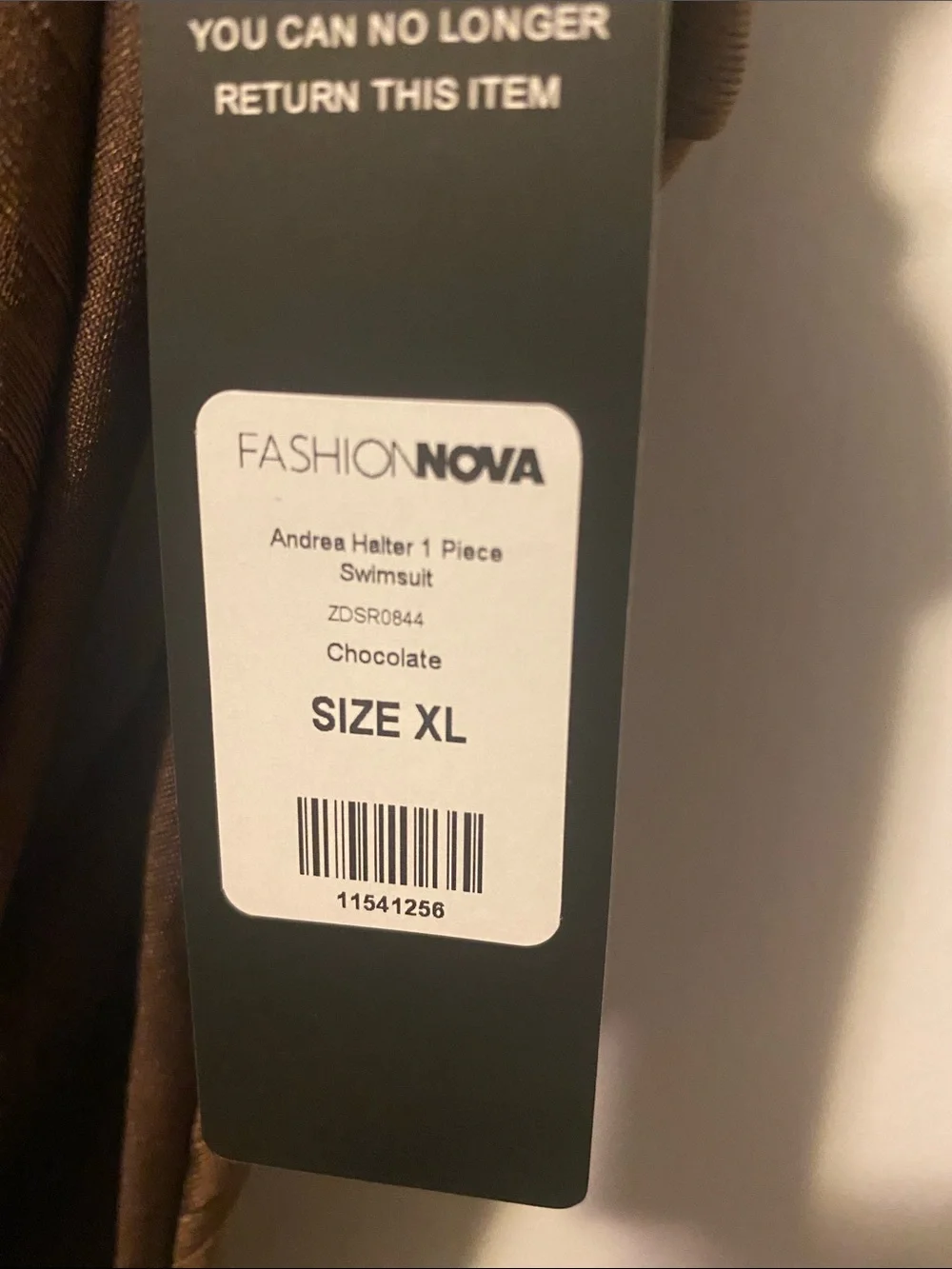🪅5 for $25🪅 Fashion Nova Chocolate Andrea Halter One-Piece Swimsuit NWT - Sz XL